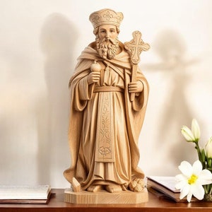 Saint Patrick of Ireland Statue Irish Saints Catholic Statue St Patrick Sculpture Catholic Saints Altar Patron Saint of Ireland St Patrick