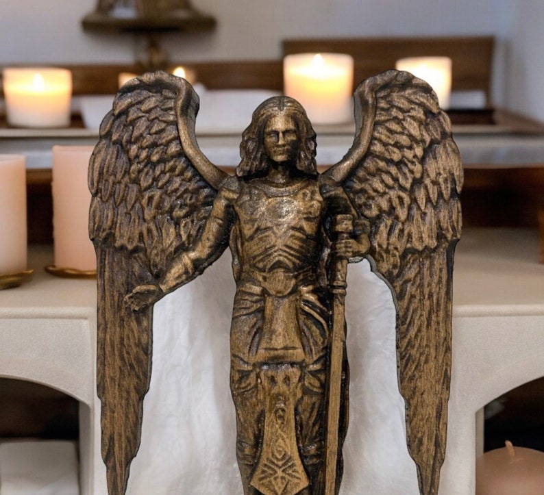 Archangel Raphael Christian Altar Statue Orthodox Statue of St Raphael ...