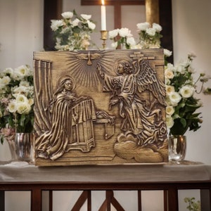 The Appearance of an Angel Hand-Carved Wooden Angel Carved Angel Religion Decor Carved Decoration of Wood Archangel Carved Wooden Icon Angel