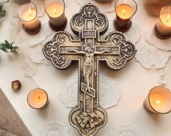 Wooden Crucifix Jesus Christ Wooden Cross Catholic Cross Wall cross Wooden Crucifix Religious Wood Carving Catholic Cross Religious Wall Art