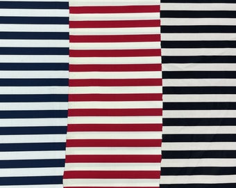 4-Way Stretch EZ 1/2" Stripe  Print Nylon Spandex Fabric By The Yard  width 58/60"