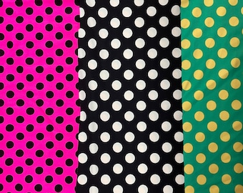 4-Way Stretch EZ Dots  Print Nylon Spandex Fabric By The Yard  width 58/60"