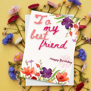 To My Best Friend - Best Friend Gift | Printable Birthday Card | Instant Download | Digital Birthday Cards | Gift | For her