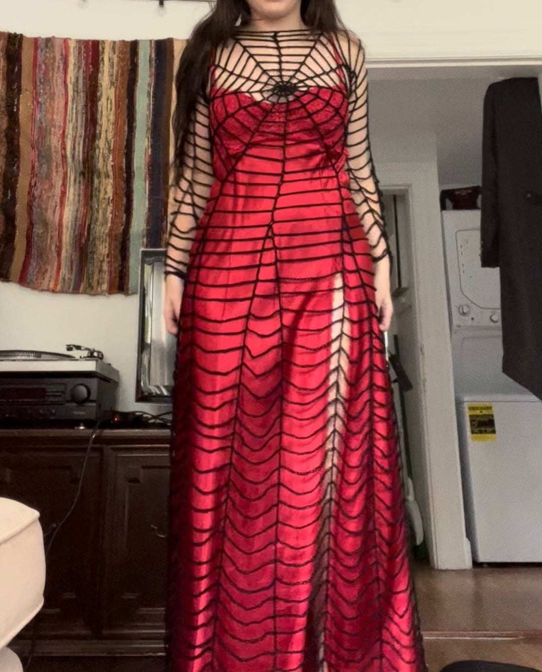 spider web dress PATTERN PDF (with Video) Not the Physical Item! ranch dressing soda | Color:Beryl Green Web Collection: Civil Wedding Fashion and the open back