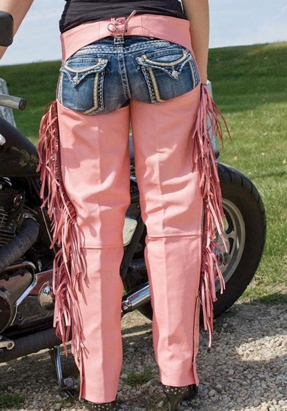 Chap Western En Cuir Daim Avec Franges - Pantalon D'équitation Cowboy - Neuf