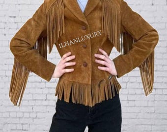 Vintage 1960's Custom Made Western Golden Suede/pebbled