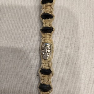 Handmade Skull Hemp Bracelet