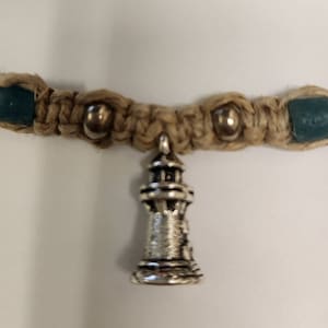 Handmade Lighthouse Hemp Bracelet