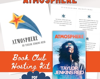 Book Club Guide for Atmosphere by Taylor Jenkins Reid, Book Club Games, Book Club Discussion, Book Club Activity, Discussion Cards
