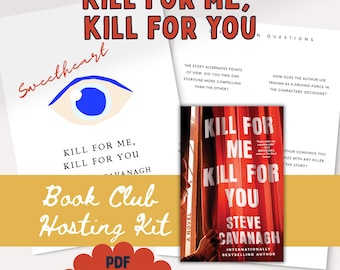 Book Club Meeting Guide for Kill For Me Kill For You by Steve Cavanagh, Book Club Games, Book Club Discussion, Book Club Activity, Thriller