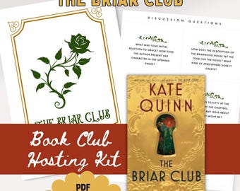 Book Club Meeting Guide The Briar Club by Kate Quinn, Conversation Starter, Book Club Games, Book Club Discussion, Book Lover, Book Guide