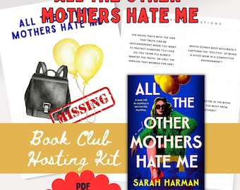 Book Club Meeting Guide for All the Other Mothers Hate Me by Sarah Harman, Book Club Games, Book Club Discussion, Book Club Activity