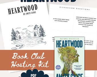 Book Club Meeting Guide for Heartwood by Amity Gaige, Book Club Games, Book Club Discussion, Book Club Activity, Discussion Cards
