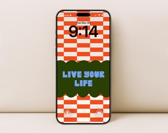 Live Your Life-telefoonbehang, motiverende telefoonachtergrond