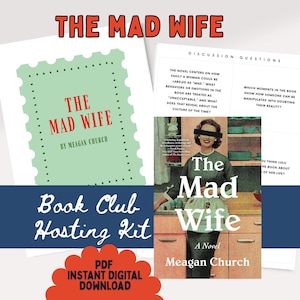 Guía para el club de lectura de "La esposa loca" de Meagan Church, juegos para el club de lectura, debates, actividades para el club de lectura, tarjetas de debate