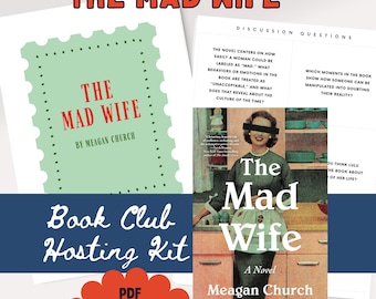 ミーガン・チャーチ著『The Mad Wife』読書会ガイド、読書会ゲーム、読書会ディスカッション、読書会アクティビティ、ディスカッションカード