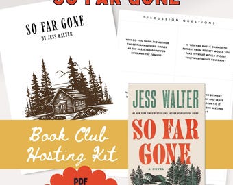 Buchklub-Handbuch für So Far Gone von Jess Walter, Buchklub-Spiele, Buchklub-Besprechung, Buchklub-Aktivität, Diskussionskarten