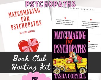 Book Club Meeting Guide for Matchmaking for Psychopaths door Tasha Cornell, Book Club Games, Book Club Discussion