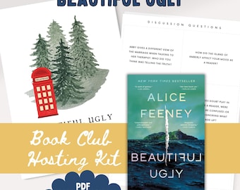 Book Club Meeting Guide for Beautiful Ugly by Alice Feeney, Book Club Games, Book Club Discussion, Book Club Activity, Discussion Cards