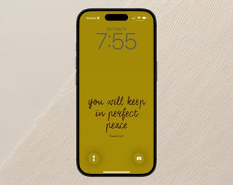 Bible Verse Lockscreen Wallpaper for Phone Set of 4, Words of Peace, Minimal Wallpaper