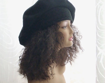 Oversized Fleece Beret: Slouchy Tam Hat for Dreadlocks