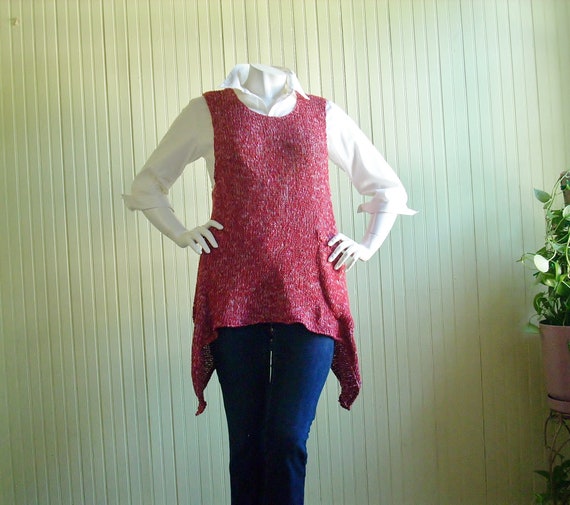 pink and green sweater vest