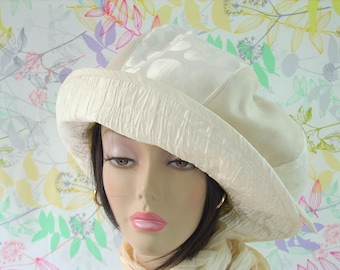 Oversized Faux Suede Wide Brim Hat: Slouchy Crown, L/XL