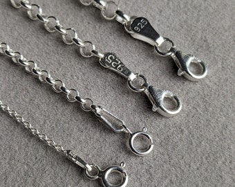Kritz Catena A Maglia Rolò Argento 2mm - Collana Rolo Belcher Per Donna E Uomo, Lunghezza 40-55 Cm, Regalo - 2