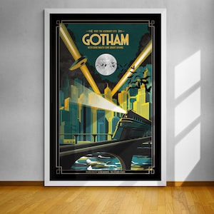 Póster de viaje de Ciudad Gótica
