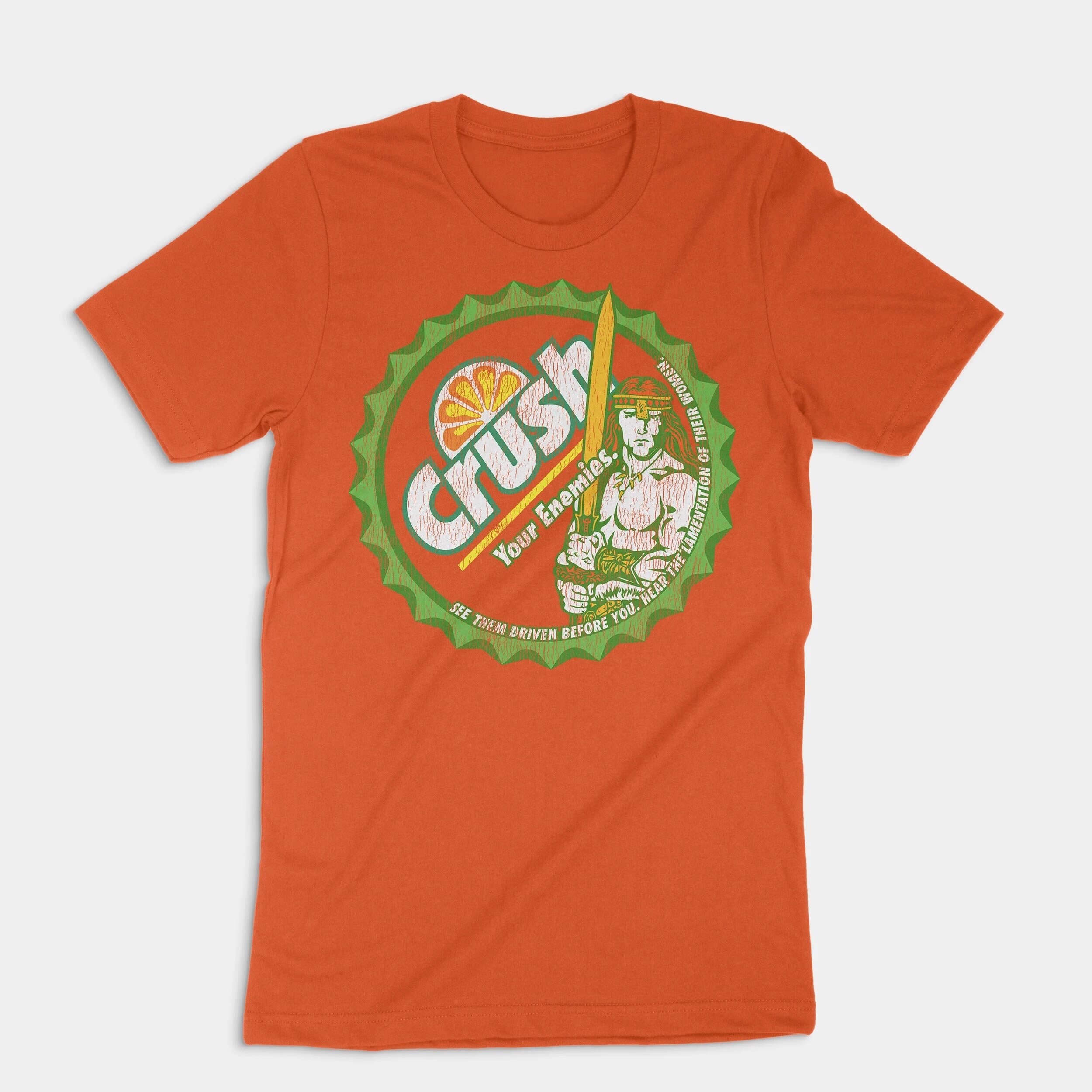 Crush Soda クラッシュ ソーダ Tシャツ Kids-S Tee Luv Men\u0027s Distressed Orange Crush Shirt - Established 1906