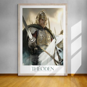 Póster de Théoden, rey de Rohan, señor de la marca (ESDLA)