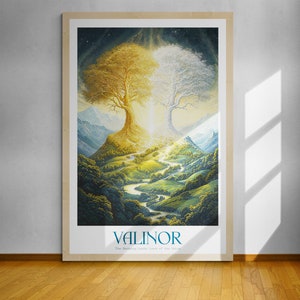 Poster Valinor the Undody Lands, Laurelin und Telperion