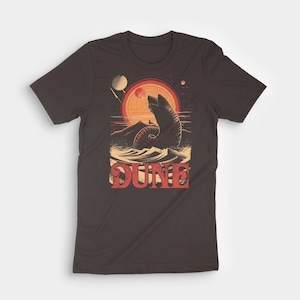 Dune Sandworm Sunset Retro T-Shirt