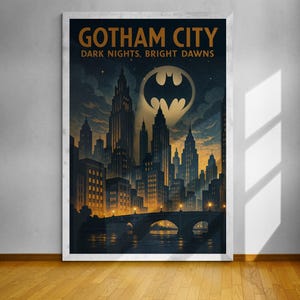 Gotham City Art Deco Stil Vintage Reiseplakat