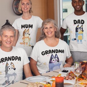 Custom Blue Dog Family Shirt, Blue Dog Mom Shirt, Blue Dog Dad Sweatshirt, Blue Dog Birthday Party Shirt, Blue Dog Era Shirt, Cartoon Movie