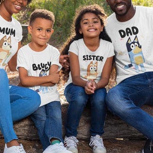 Custom Blue Dog Family Shirt, Blue Dog Mom Shirt, Blue Dog Dad Sweatshirt, Blue Dog Birthday Party Shirt, Blue Dog Era Shirt, Cartoon Movie