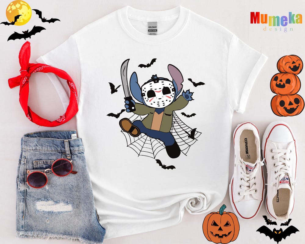 Jason Stitch Shirt, Stitch Halloween Shirt, Disney Halloween Shirt, Disney Shirt, Stitch Shirt, Halloween Shirt, Disney Matching Shirts Trendy Fashion