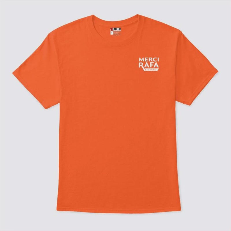 T-shirt Merci Rafa Roland Garros - Taille L, Couleur Marron, Neuf Avec étiquettes