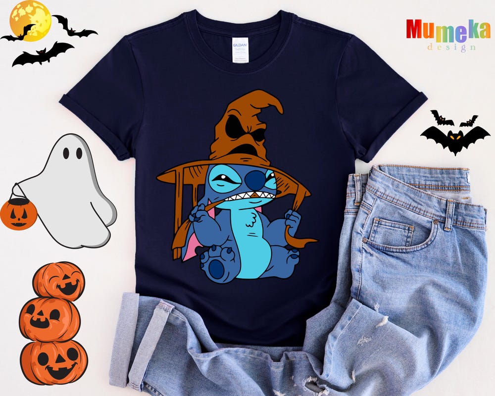 Witch Stitch Shirt, Stitch Halloween Shirt, Disney Halloween Shirt, Disney Shirt, Stitch Shirt, Halloween Shirt, Disney Matching Shirts Trendy Fashion