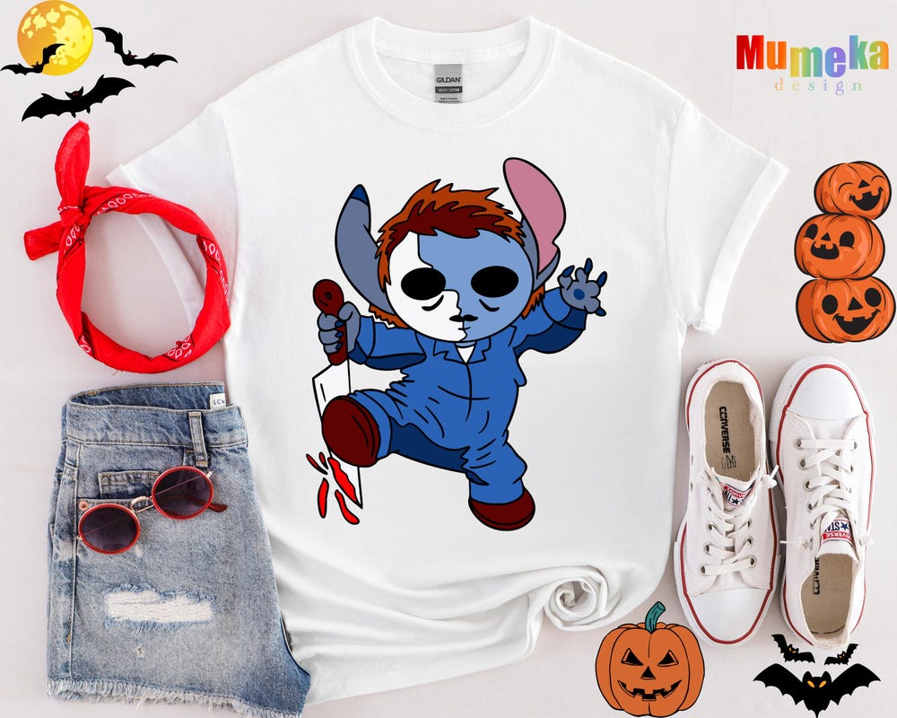 Stitch Myers Shirt, Stitch Halloween Shirt, Disney Halloween Shirt, Disney Shirt, Stitch Shirt, Halloween Shirt,Disney Matching Shirts Designed By Shirttrendz