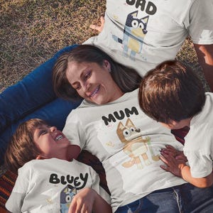 Custom Blue Dog Family Shirt, Blue Dog Mom Shirt, Blue Dog Dad Sweatshirt, Blue Dog Birthday Party Shirt, Blue Dog Era Shirt, Cartoon Movie