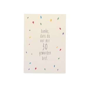 Geburtstagskarte zum 30. Geburtstag