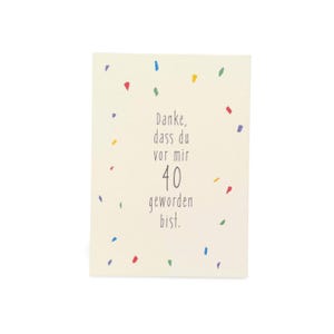 Geburtstagskarte zum 40. Geburtstag