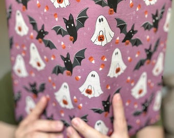 Reversible Book Cover Adjustable Bible Pouch Reusable Fabric Dust Jacket Ghost Bats Dust Cover Paperback Protector Frankenstein Book Sleeve