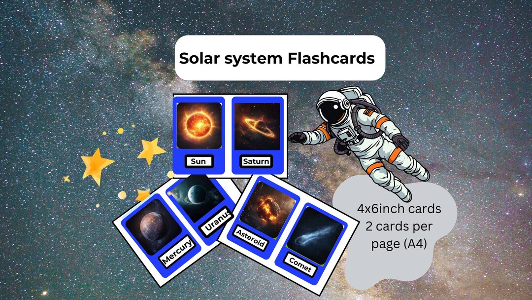 Planets Printable | Flashcards | Instant Download Solar System ...