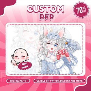 PFP COMMISSION, Custom Pfp, Pfp for twitch, PFP Anime, Profile picture, Profile Icon, Character Commission, Anime, Vtuber pfp, Pngtuber pfp