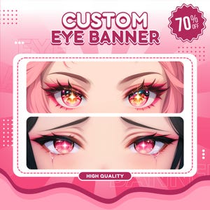 Custom Twitch Banner | Custom Eye Banner | Twitch Eye banner | Eye Banner Design | Twitter | Youtube | Discord | Anime Illustration
