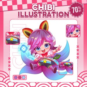 Custom Kawaii Portrait, Kawaii Portrait, Couple Portrait, Chibi portrait, Chibi Character, Chibi illustration, CUSTOM Chibi, Chibi Kawaii