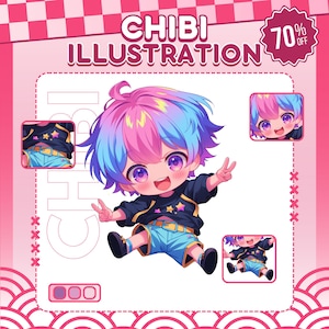 CUSTOM CHIBI, Chibi Character, Custom Chibi Commission, Chibi, Fanart, High Quality Custom, Chibi Anime Art, Cute Anime Chibi, Kawaii Gifts