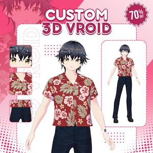 3D Vroid VTuber Model Custom: Convert Live2D, VRM File, Vroid Anime Avatar